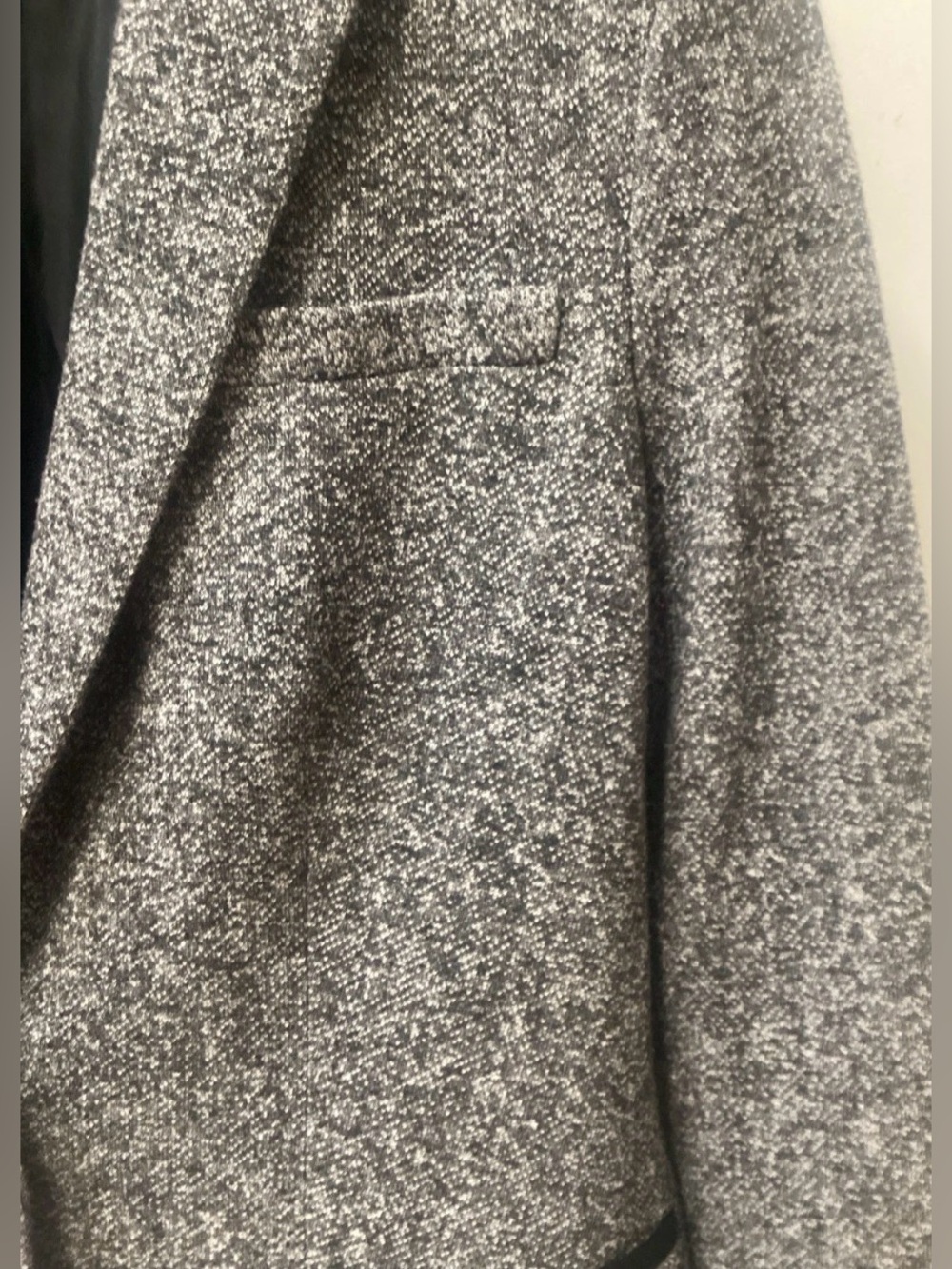 Tommy Hilfiger Women’s Blazer Sz 12 Gray Tweed Elbow Patch Jacket Preppy - Picture 6 of 11
